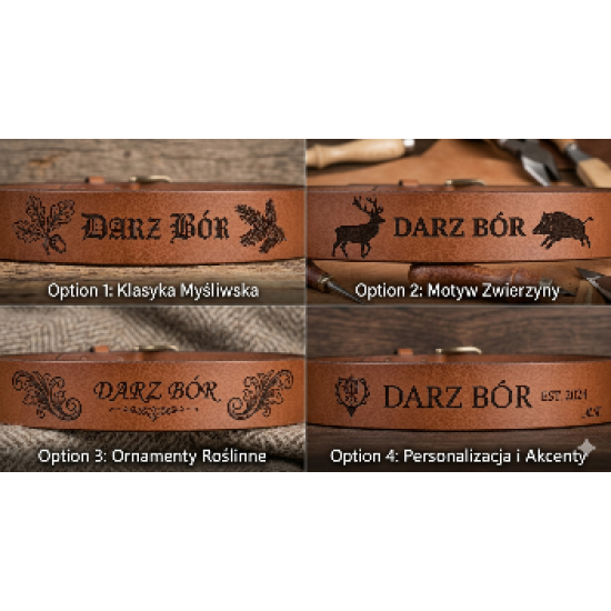 Pasek skórzany Darz Bór 