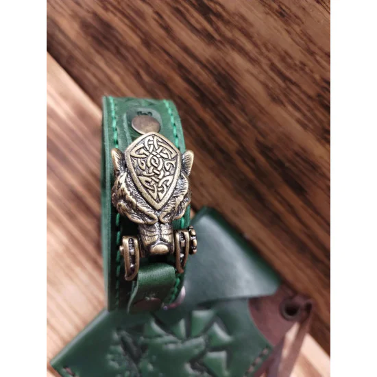 Bransoleta skórzana Niedźwiedź