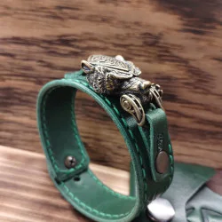 Bransoleta skórzana Niedźwiedź