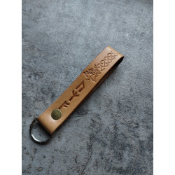 Brelok Runy skórzany ręcznie wykonany