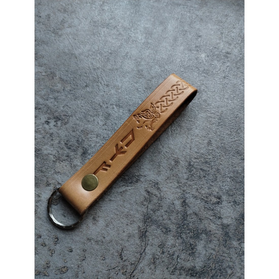 Brelok Runy skórzany ręcznie wykonany