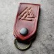Brelok Valknut z kieszonką na banknot skórzany ręcznie wykonany