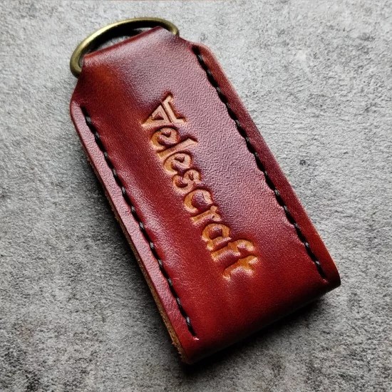 Brelok Vegvisir z kieszonką na banknot skórzany ręcznie wykonany