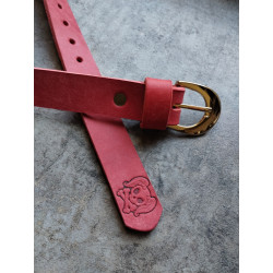 Skórzany pasek damski Bad Girl ze skóry Maya kolor Rosso 105cm