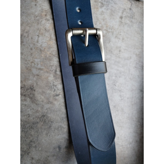 Skórzany pasek męski Blue 120cm