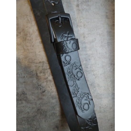 Skórzany pas do spodni 120 cm Creepy Smile