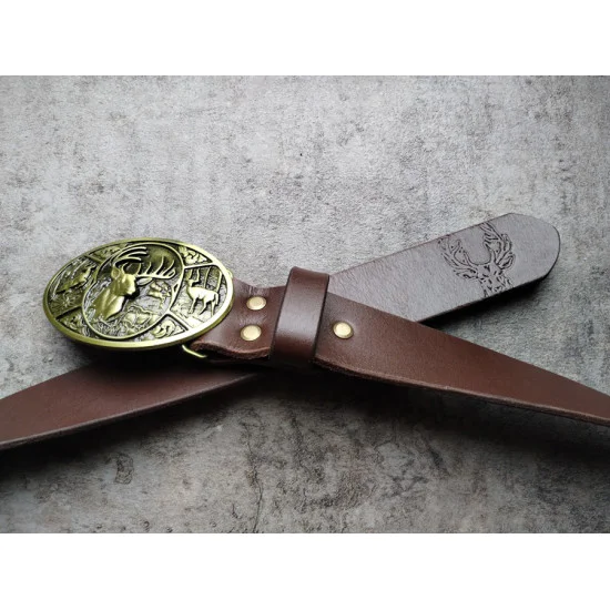 Skórzany pas do spodni Duch Puszczy