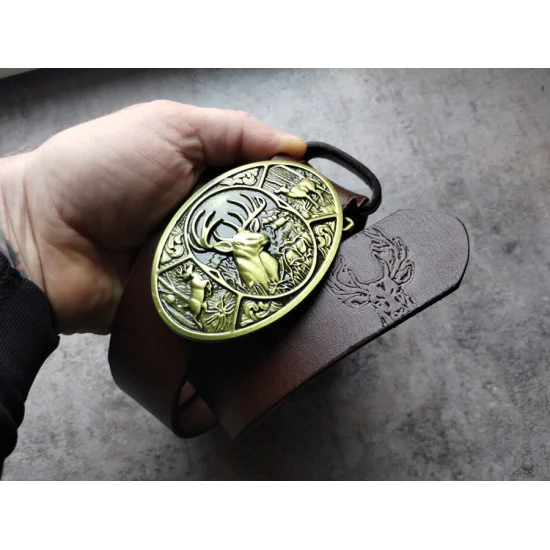 Skórzany pas do spodni Duch Puszczy