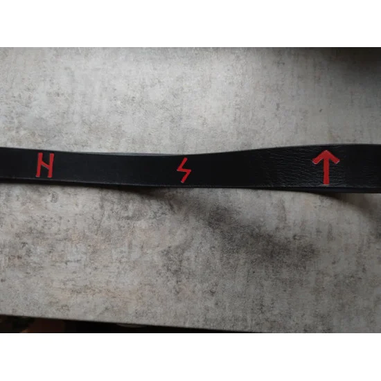 Skórzany pas do spodni 120 cm Krwawe Runy