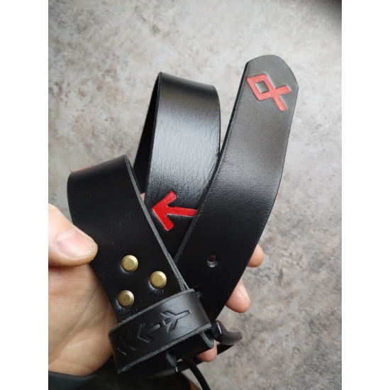 Skórzany pas do spodni 120 cm Krwawe Runy