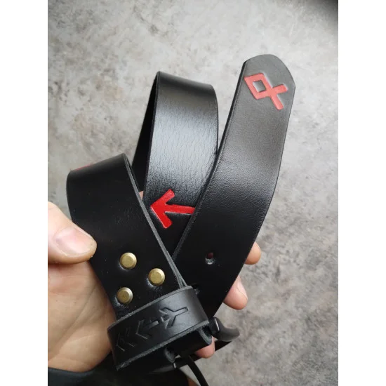 Skórzany pas do spodni 120 cm Krwawe Runy