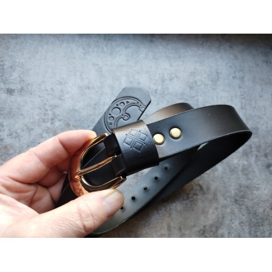 Skórzany pasek damski Lunula