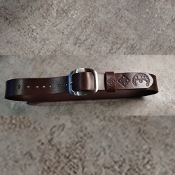 Skórzany pasek damski Lunula & Mokosz brązowa skóra 115cm