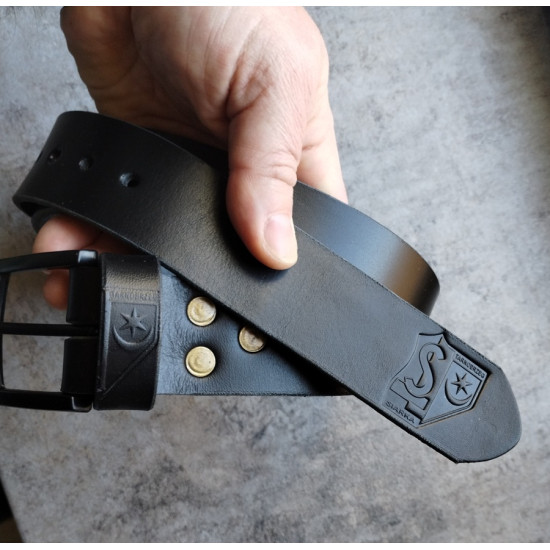 Skórzany pas do spodni Siarka Tarnobrzeg