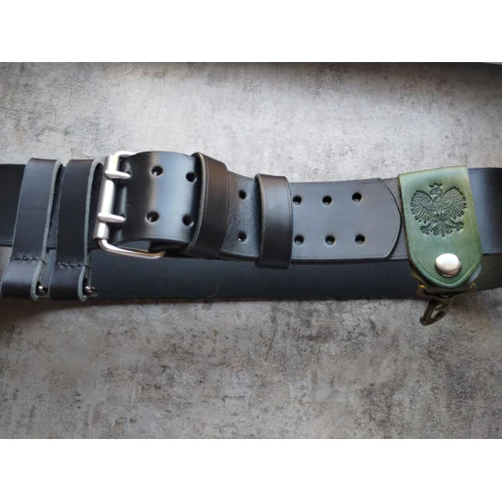 Skórzany pas do spodni 120 cm Pasek Śmierć Wrogom Ojczyzny