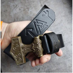 Skórzany pas do spodni Thor