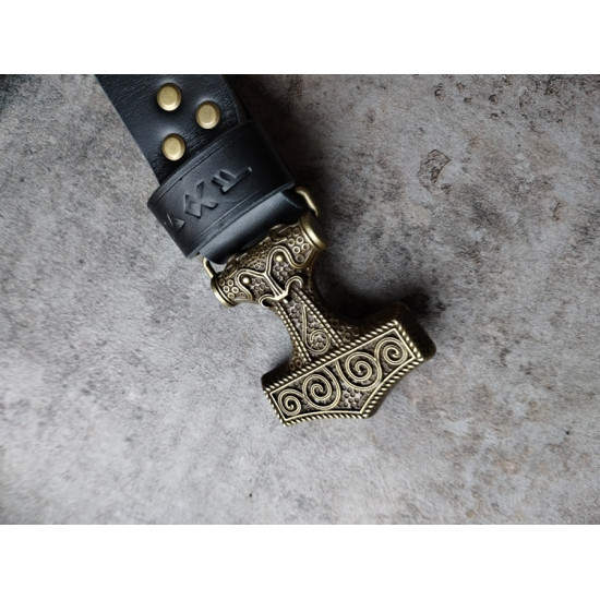 Skórzany pas do spodni Thor