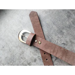 Skórzany pasek damski Vintage Maya Cappuccino 110cm