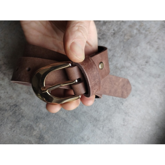 Skórzany pasek damski Vintage Maya Cappuccino 110cm