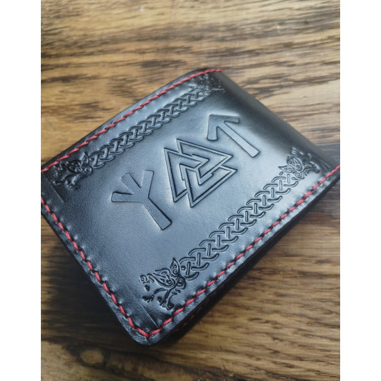 Portfel Yggdrasil & Valknut czarny