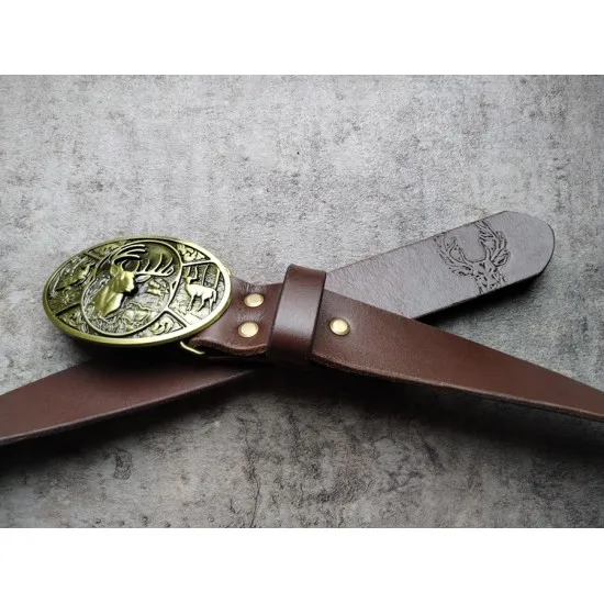 Skórzany pas do spodni Duch Puszczy