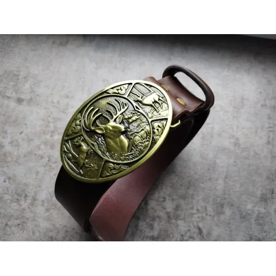 Skórzany pas do spodni Duch Puszczy