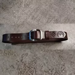 Skórzany pasek damski Lunula & Mokosz brązowa skóra 115cm