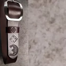 Skórzany pasek damski Lunula & Mokosz brązowa skóra 115cm