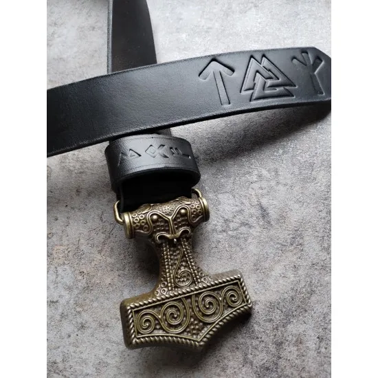 Skórzany pas do spodni Thor