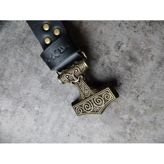 Skórzany pas do spodni Thor