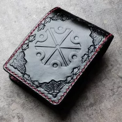 Skórzany portfel Swarga ręcznie wykonany ze skóry Ponte Wax